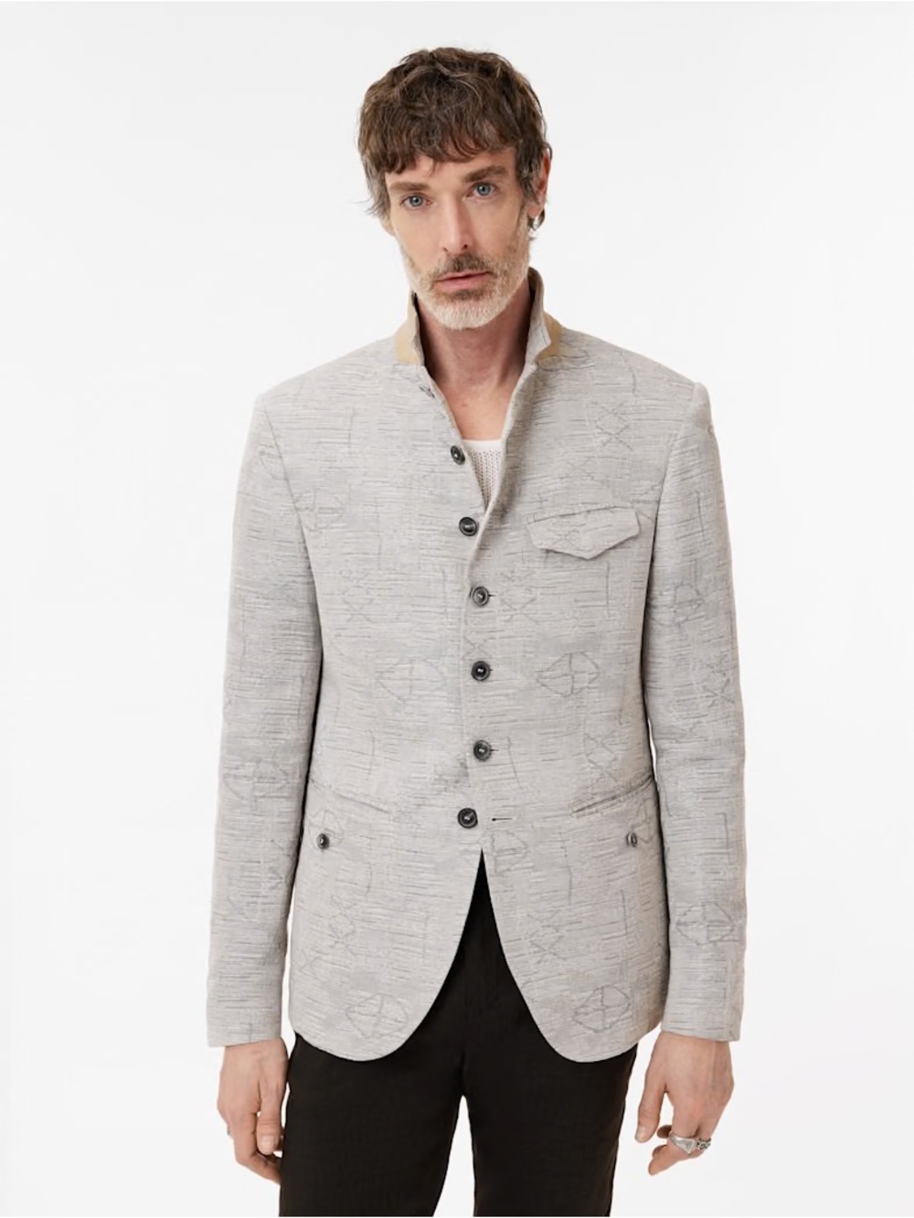 NWT $1698 John Varvatos Collection Ollie Jacquard Jacket Size EU 50 USA 40